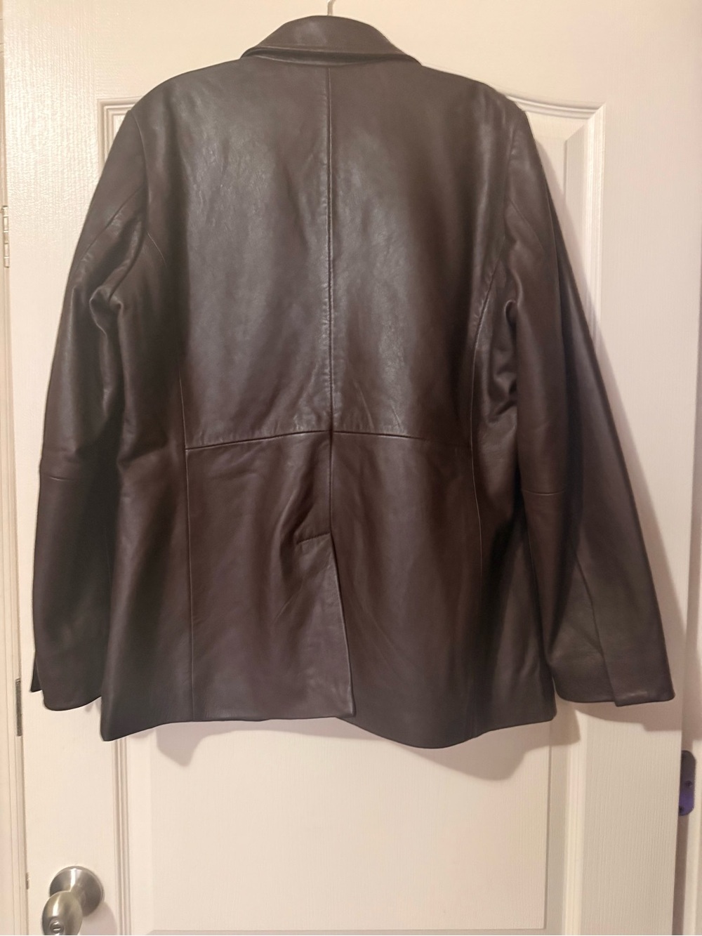 Bod&Christensen Classic Women's in Queen Brown Leather Blazer Jacket Size Large - Picture 4 of 13